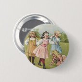 Victoriaans kinderen spelen Blind Man Ronde Button 5,7 Cm (Voorkant /achterkant)