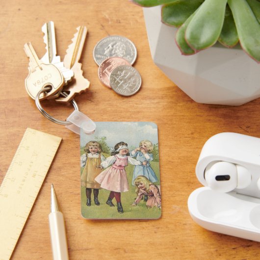 Victoriaans kinderen spelen Blind Man Sleutelhanger (Bureau)