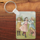 Victoriaans kinderen spelen Blind Man Sleutelhanger (Voorkant)