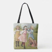  Victoriaans kinderen spelen Blind Man Tote Bag (Achterkant)