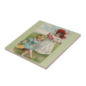 Victoriaans kinderen tegeltje (Zijkant)