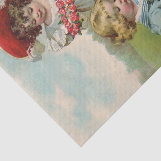 Victoriaans kinderen tissuepapier (Detail)