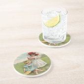 Victoriaans kinderen zandsteen onderzetter (Zijkant)