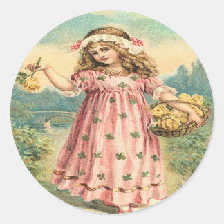Victoriaans kinderklaver St. Patrick's Day Sticker