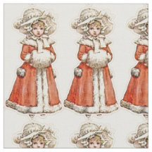 Victoriaans kinderpapierpop winterjas
