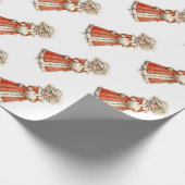 Victoriaans kinderpapierpop winterjestuif cadeaupapier (Hoek)