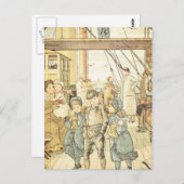 Victoriaans Kinderwinkel  scheepscollage Briefkaart (Voorkant / Achterkant)