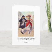 Victoriaans kippen feestdagen kaart (Achterkant)