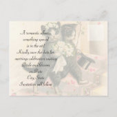 Victoriaans Kitten Wedding Save the Date Aankondigingskaart (Achterkant)