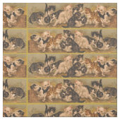 Victoriaans kittens afdrukken stof (Swatch)