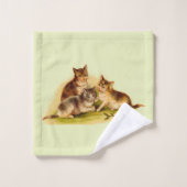 Victoriaans kittens bad handdoek (Wasdoekje)