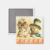 Victoriaans kittens magneet (Voorkant / Achterkant)