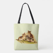Victoriaans kittens tote bag (Achterkant)