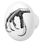 Victoriaans klapvoet talon zwart en wit keramische knop (Rechts)