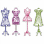 Victoriaans kleding naaien sticker (Voorkant)