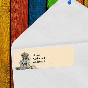  Victoriaans kleine boepschaap met peep Etiket