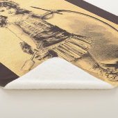 Victoriaans kleine meisjesafdruk sherpa deken (3/4)