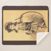 Victoriaans kleine meisjesafdruk sherpa deken (Voorkant (horizontaal))