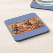 Victoriaans klemmen van de celluloïde tradecard-co onderzetter (Linkerzijde)