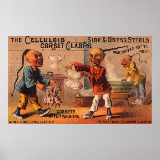 Victoriaans klemmen van de celluloïde tradecard-co poster (Voorkant)