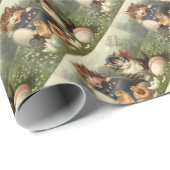  Victoriaans kleutermuts voor retroArt-scats Cadeaupapier (Rol Hoek)