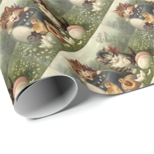  Victoriaans kleutermuts voor retroArt-scats Cadeaupapier (Rol Hoek)