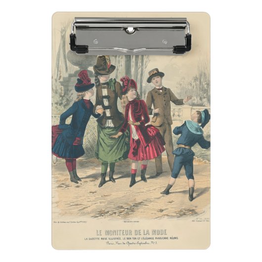 Victoriaans kleuteruitgang speelt Antiek Mini Klembord (Voorkant)