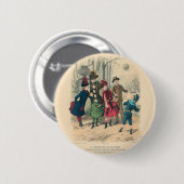 Victoriaans kleuteruitgang speelt Antiek Ronde Button 5,7 Cm (Voorkant /achterkant)