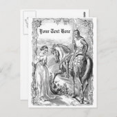 Victoriaans Knight Briefkaart (Voorkant / Achterkant)