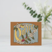 Victoriaans koffiebord briefkaart (Staand voorkant)