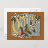 Victoriaans koffiebord briefkaart (Voorkant / Achterkant)