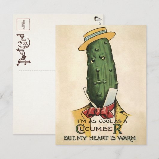 Victoriaans komkommerBriefkaart Briefkaart (Voorkant / Achterkant)