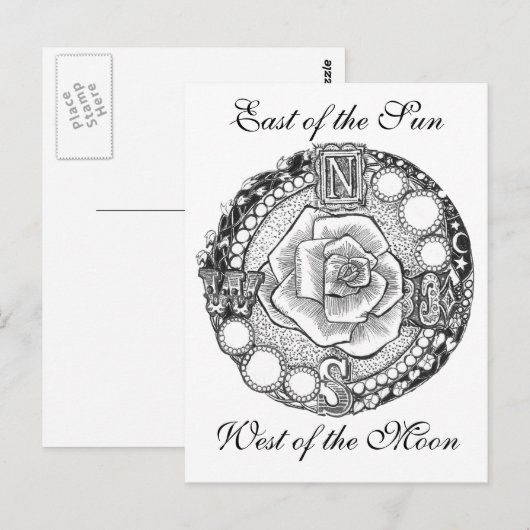 Victoriaans kompas Roos Briefkaart (Voorkant / Achterkant)