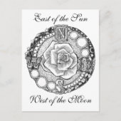 Victoriaans kompas Roos Briefkaart (Voorkant)