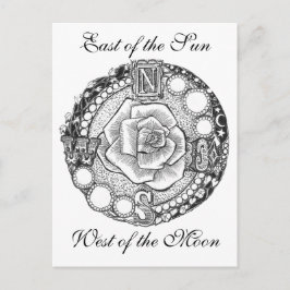 Victoriaans kompas Roos Briefkaart