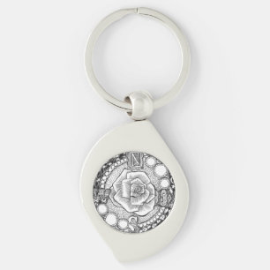 Victoriaans kompas Roos Sleutelhanger