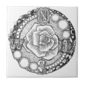 Victoriaans kompas Roos Tegeltje (Voorkant)