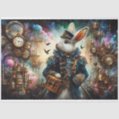 Victoriaans Konijn  Steampunk Decoupage Tissuepapier (Voorkant)