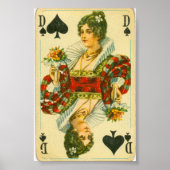 Victoriaans koningin van de schoppen poster (Voorkant)
