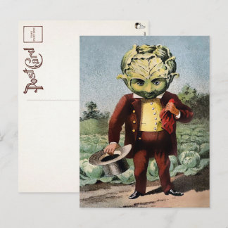 Victoriaans kool hoofd Briefkaart