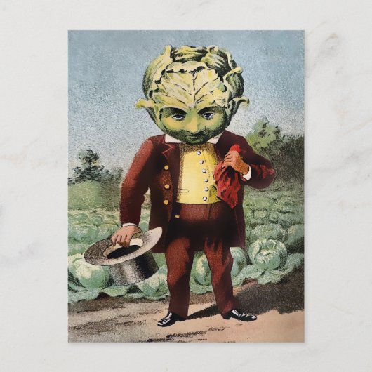 Victoriaans kool hoofd Briefkaart (Voorkant)