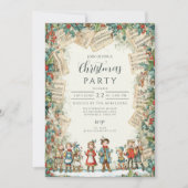 Victoriaans Koor Vrolijk Kerstfeest Kaart (Voorkant)