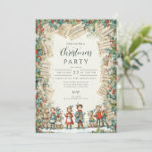 Victoriaans Koor Vrolijk Kerstfeest Kaart (Staand voorkant)