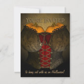 Victoriaans korset Funny Halloween Uitnodiging (Voorkant)