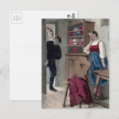  Victoriaans Krampus-bezoeken Briefkaart (Voorkant / Achterkant)