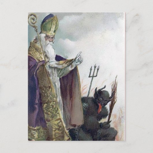  Victoriaans Krampus Briefkaart (Voorkant)