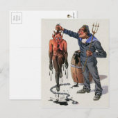  Victoriaans Krampus Briefkaart (Voorkant / Achterkant)