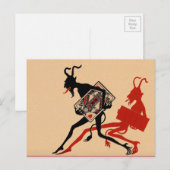  Victoriaans Krampus Briefkaart (Voorkant / Achterkant)