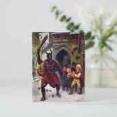 Victoriaans Krampus Briefkaart (Staand voorkant)