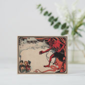  Victoriaans Krampus Briefkaart (Staand voorkant)